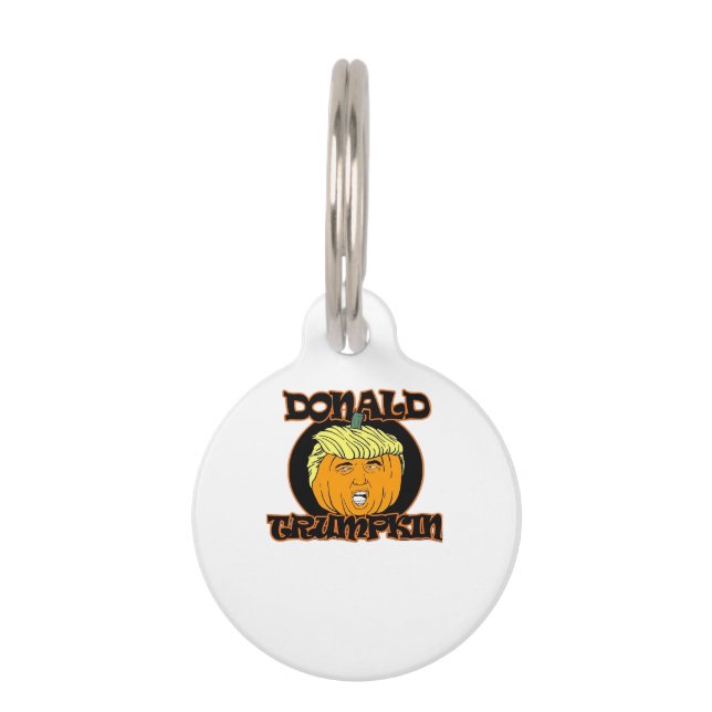 Donald  Halloween Costume Trumpkin Pet Tag (Front)