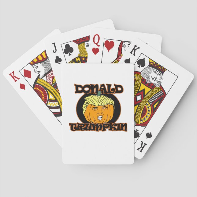 Donald  Halloween Costume Trumpkin Playing Cards (Back)