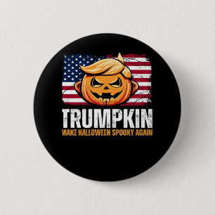 Donald Halloween - Trumpkin Make Halloween Spooky  6 Cm Round Badge