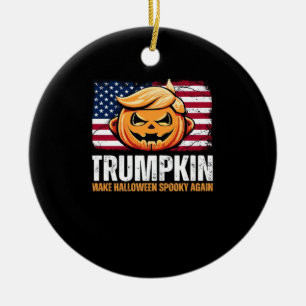 Donald Halloween - Trumpkin Make Halloween Spooky  Ceramic Tree Decoration