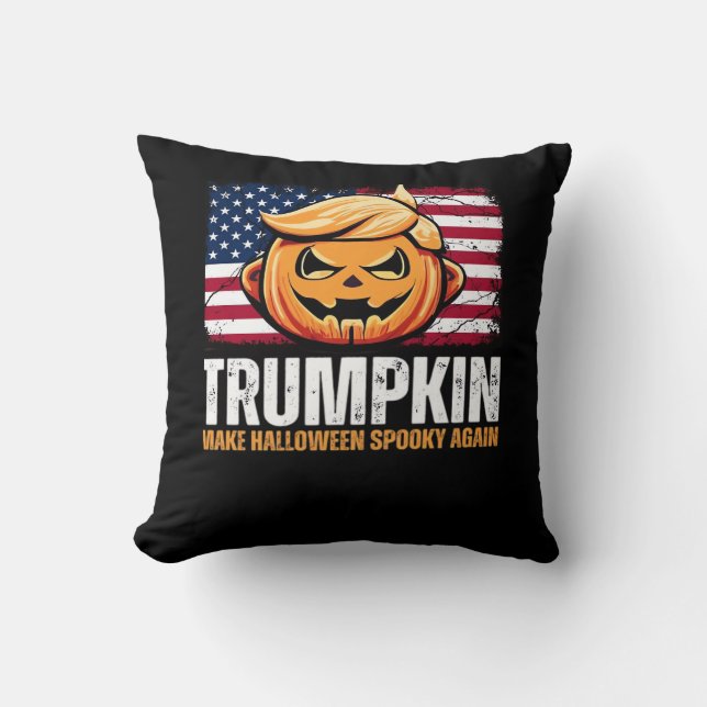 Donald Halloween - Trumpkin Make Halloween Spooky  Cushion (Front)