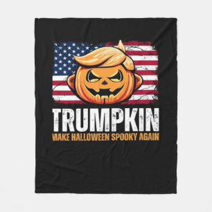 Donald Halloween - Trumpkin Make Halloween Spooky  Fleece Blanket