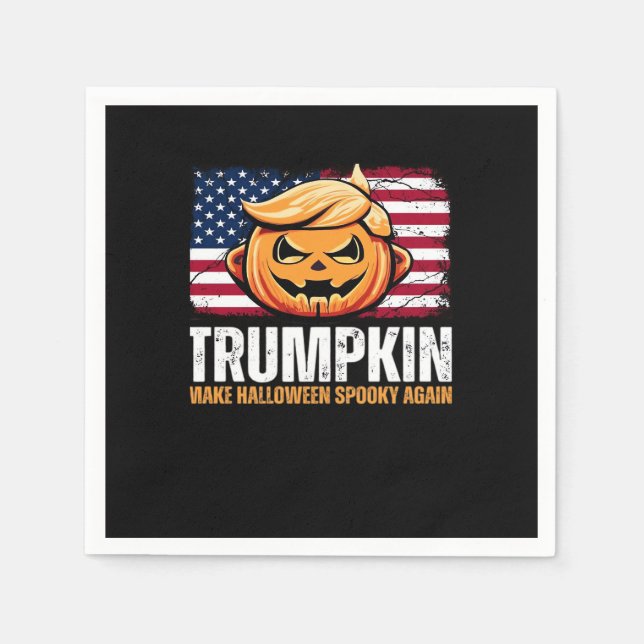 Donald Halloween - Trumpkin Make Halloween Spooky  Napkin (Front)