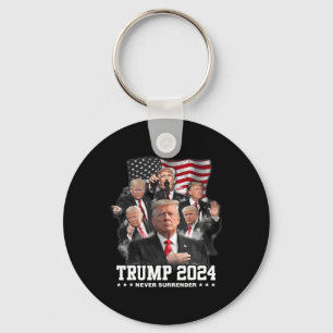 Donald J Trump 2024 Never Surrender 1 Key Ring