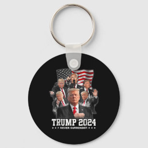 Donald J Trump 2024 Never Surrender 1  Key Ring