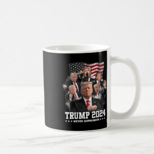 Donald J Trump 2024 Never Surrender Coffee Mug