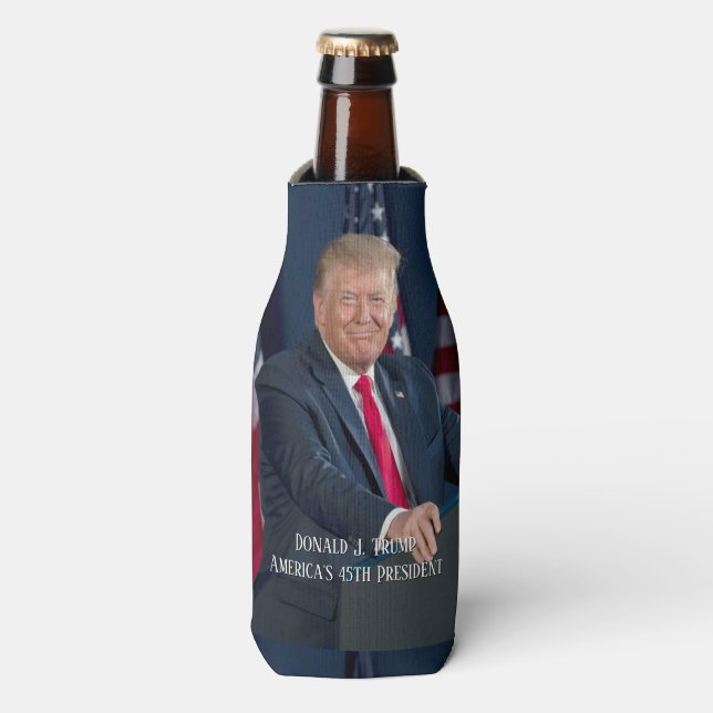 Donald J. Trump 45th President Keepsake Bottle Cooler (Bottle Front)