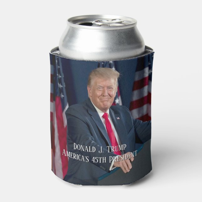 Donald J. Trump 45th President Keepsake Can Cooler (Can Front)