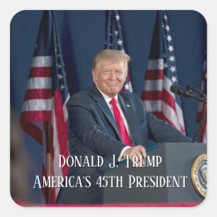 Donald J. Trump 45th President Keepsake Square Sticker