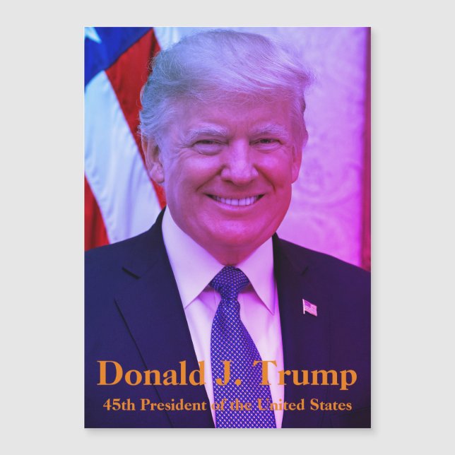 Donald J. Trump, 45th President magnetic card (Front)