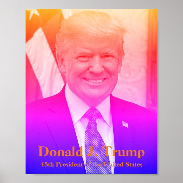 Donald J. Trump, 45th President of the USA Poster (Front)