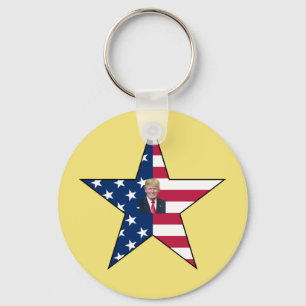 Donald J. Trump~ President~ US Flag~ Star ~ MAGA ~ Key Ring