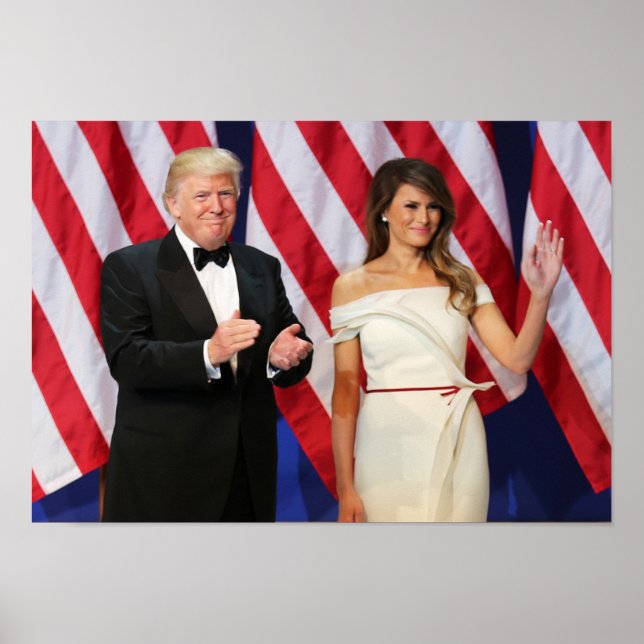 Donald & Melania Trump At Inauguration Poster (Front)