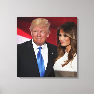 DONALD & MELANIA TRUMP CANVAS PRINT