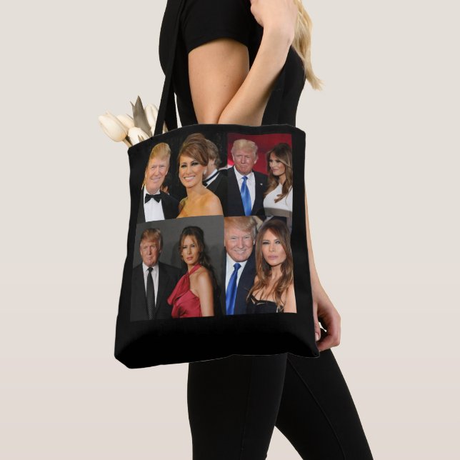 DONALD & MELANIA TRUMP TOTE BAG (Close Up)