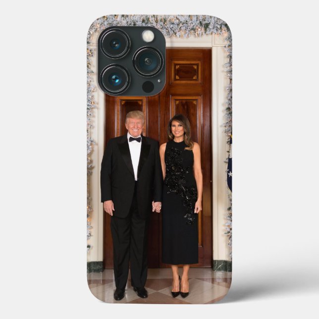 Donald & Melania Trump's Christmas White House Case-Mate iPhone Case (Back)