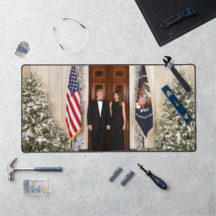 Donald & Melania Trump's Christmas White House Desk Mat