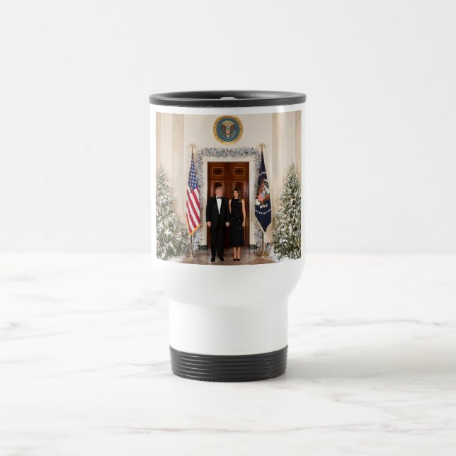 Donald & Melania Trump's Christmas White House Travel Mug (Center)