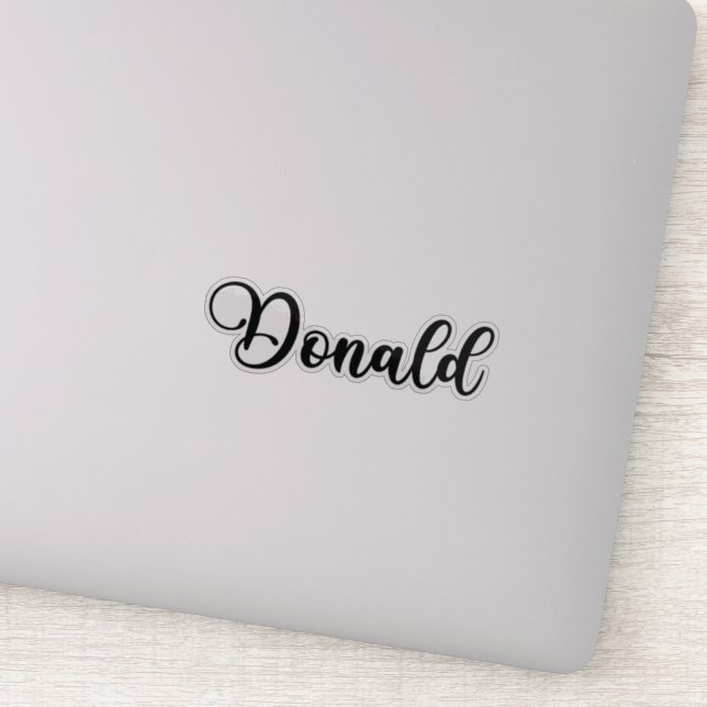 Donald Name - Handwritten Calligraphy (Detail)