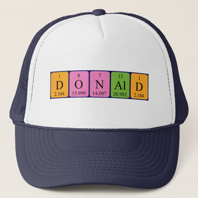 Donald periodic table name hat (Front)