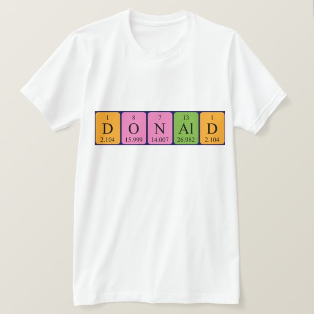 Donald periodic table name shirt (Design Front)