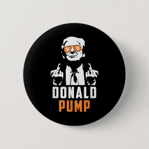 Donald Pump Bitcoin Funny Trump 2024 Crypto 6 Cm Round Badge