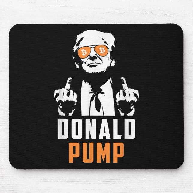 Donald Pump Bitcoin Funny Trump 2024 Crypto Mouse Mat (Front)