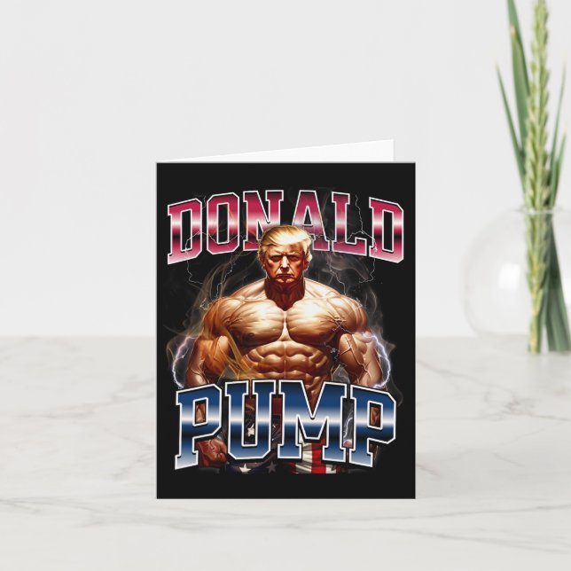 Donald Pump Meme Funny  Card (Front)