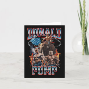 Donald Pump Trump Gym Pump Cover Card