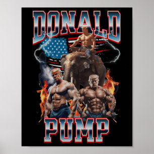 Donald Pump Trump Gym Pump Cover  Poster