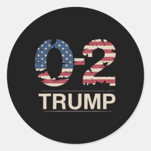 Donald Trump 0-2 Fight Fight Fight Us Flag You Mis Classic Round Sticker