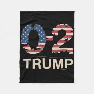 Donald Trump 0-2 Fight Fight Fight Us Flag You Mis Fleece Blanket