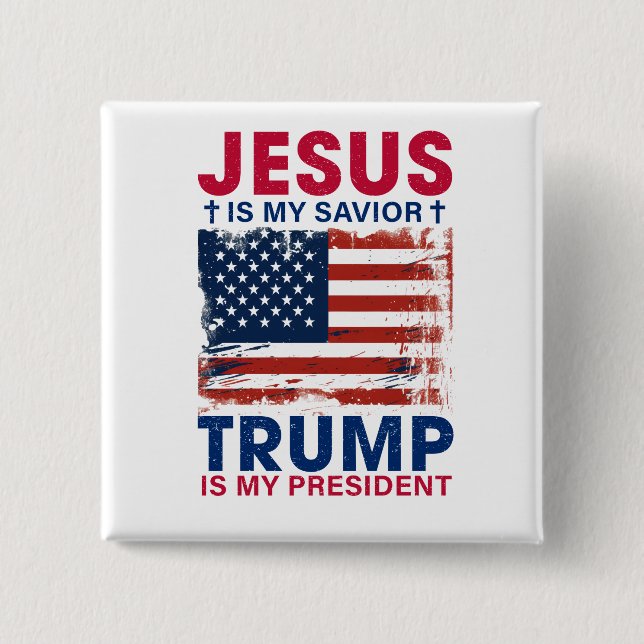Donald Trump 15 Cm Square Badge (Front)