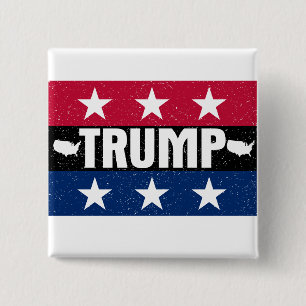Donald Trump 15 Cm Square Badge