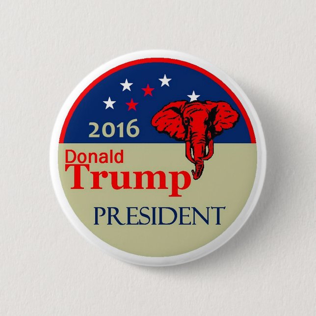 Donald TRUMP 2016 6 Cm Round Badge (Front)