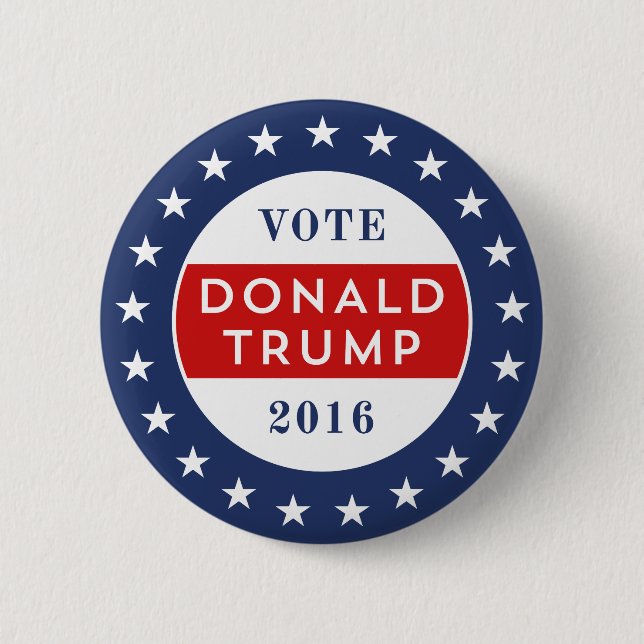 Donald Trump 2016 6 Cm Round Badge (Front)