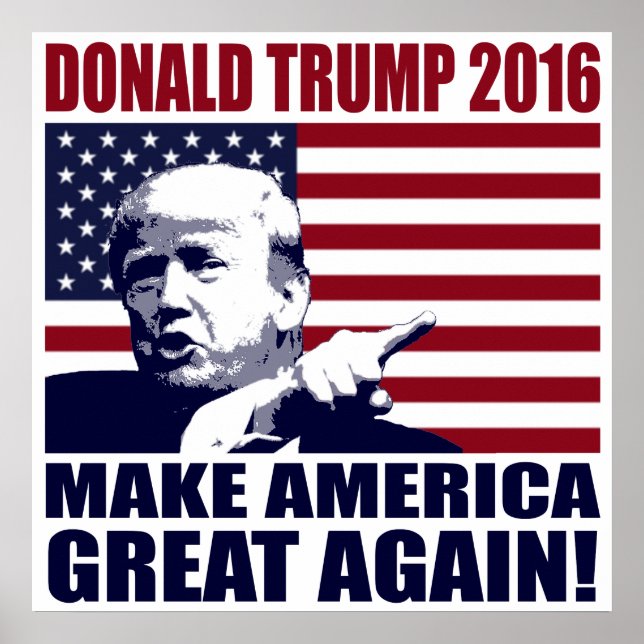 Donald Trump 2016 For President Poster (Front)