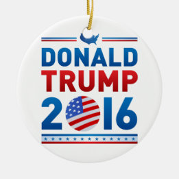 DONALD TRUMP 2016 Presidential Election Ceramic Tree Decoration