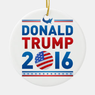 DONALD TRUMP 2016 Presidential Election Ceramic Tree Decoration