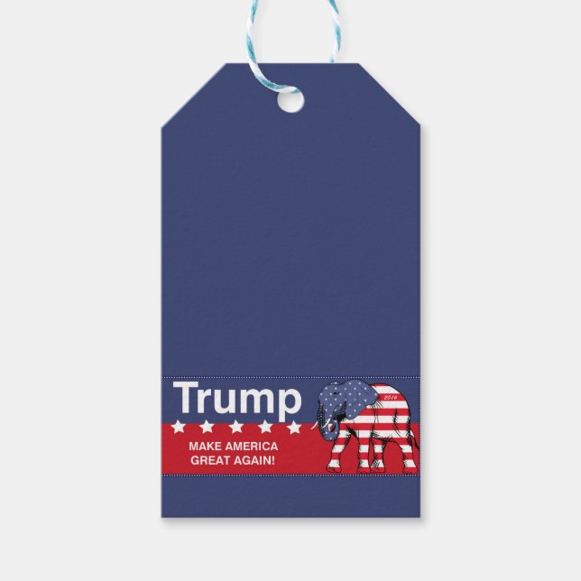 donald trump 2016 republican gift tags (Front)
