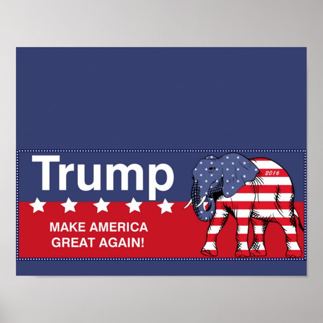 donald trump 2016 republican poster (Front)