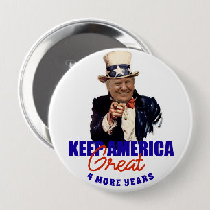 DONALD TRUMP 2020 KEEP AMERICA GREAT 10 CM ROUND BADGE