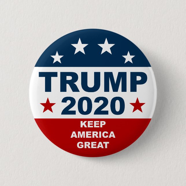 Donald Trump 2020 Keep America Great 6 Cm Round Badge (Front)