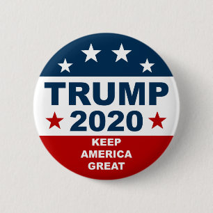 Donald Trump 2020 Keep America Great 6 Cm Round Badge