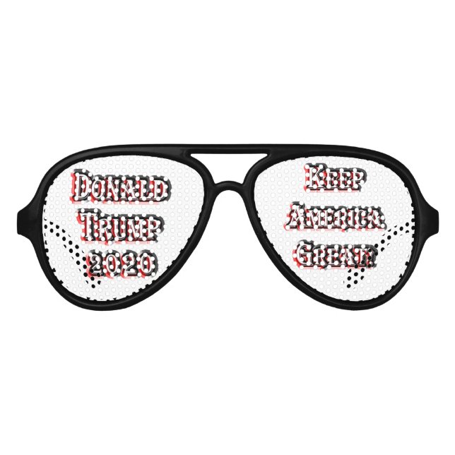 Donald Trump 2020 - Keep America Great! Aviator Sunglasses (Front)