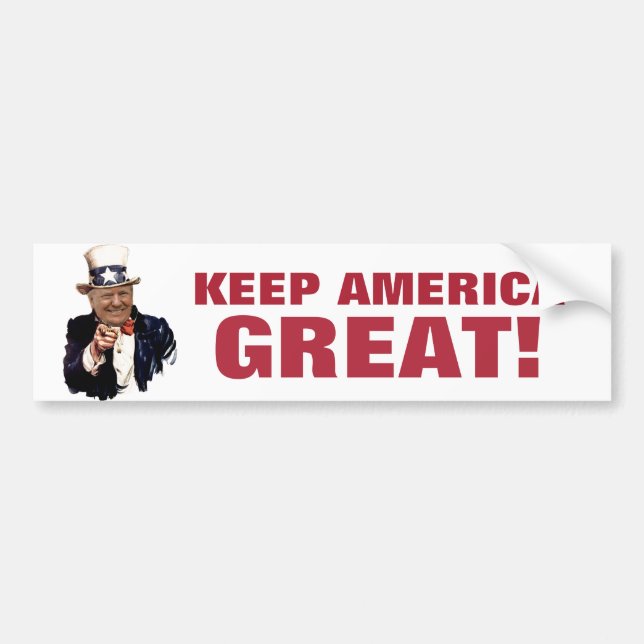 DONALD TRUMP 2020 KEEP AMERICA GREAT! BUMPER STICKER (Front)