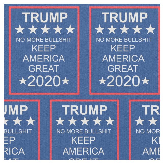 DONALD TRUMP 2020 KEEP AMERICA GREAT FABRIC (Close Up)