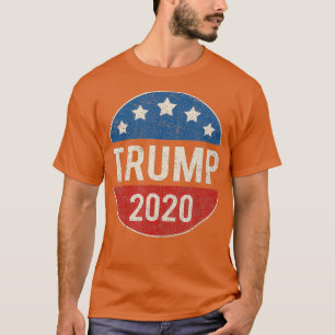 Donald Trump 2020 Retro Button Vintage Patriotic T-Shirt