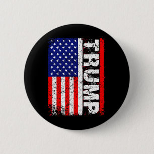 Donald Trump 2020 Vintage Usa Flag T Shirts 6 Cm Round Badge
