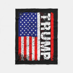 Donald Trump 2020 Vintage Usa Flag T Shirts Fleece Blanket